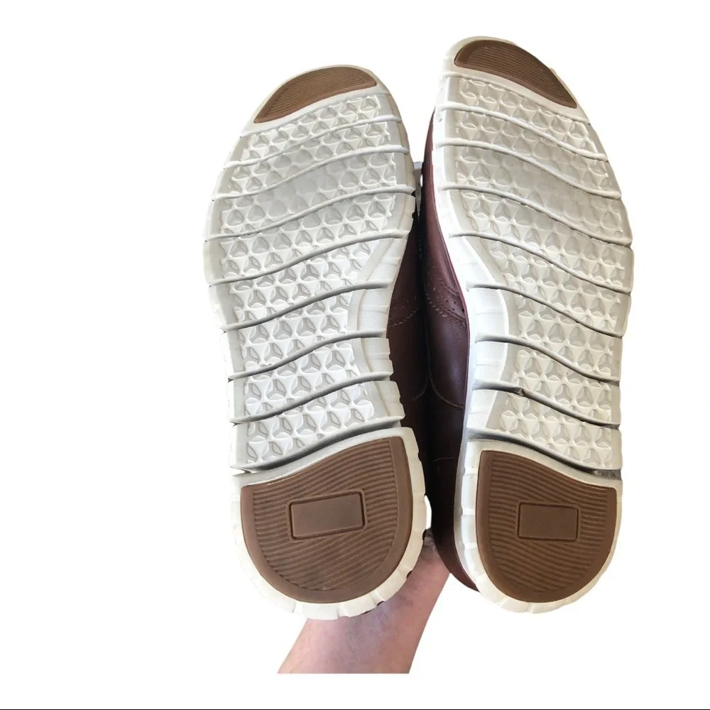 LOAKS wing tip brown leather comfort‎ loafers mens 12